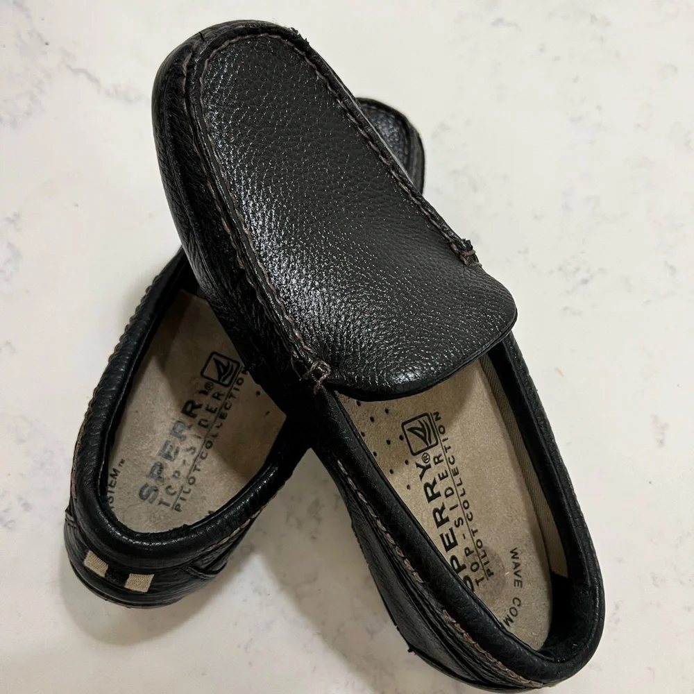 Sperry Men's Black Pebbled Loafers